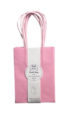 1.99 SMALL KRAFT LIGHT PINK BAG