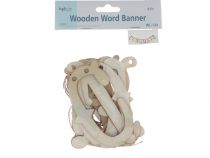 1.99 CONGRATS LASER CUT WOOD BANNER XXX