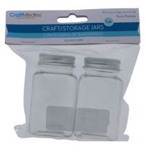 1.99 CRAFT STORAGE JARS 2 PACK 1.5 X 8 CM  