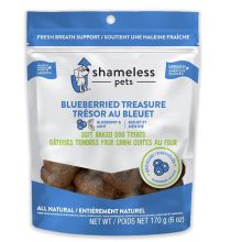 2.99 SHAMELESS PETS BLUEBERRIED TREASURE DOG SOFT BAKED TREATS 170 G