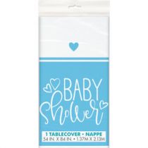 2.49 BLUE BABY SHOWER PLASTIC TABLE COVER  