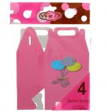 BALLOON PINK FAVOR BOX 4 PACK  xxx