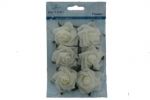 1.99 6ct Foam FlowerWhite 2.5 IN  