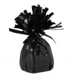 BLACK FOIL BALLOON WEIGHT 6 OZ 5 INCH  