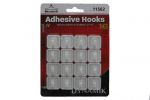 ADHESIVE HOOKS 1 INCH 16 PACK  