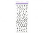 1.99 BLACK SCRIPT ALPHABET PAPER CRAFT STICKER  