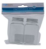 1.99 CRAFT STORAGE JARS 2 PACK 1.5 X 8 CM  