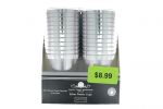 8.99 SILVER TRIM CLEAR CUPS  10 OZ