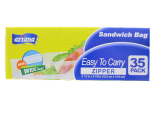 STORAGE BAG SANDWICH ZIPPER 35PK  