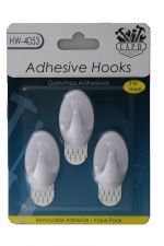 ADHESIVE HOOKS 3 PACK  