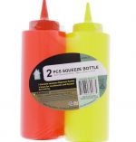 PLASTIC SQUEEZE BOTTLE 2 PACK 350 ML  