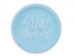1.99 BLUE BABY SHOWER PLATE 7 IN 8 CT  