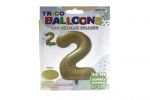 GOLD #2 34 INCH NON METALLIC BALLOON  