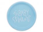 1.99 BLUE BABY SHOWER PLATE 9 IN 8 CT  