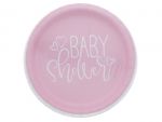 1.99 PINK BABY SHOWER PLATE 9 IN 8 CT  