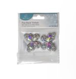 1.99 WHITE BUTTERFLY FLAT BACK TRINKETS 2 PACK 