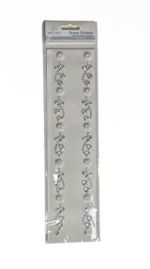 1.99 WHITE FLORAL STONE STICKERS 