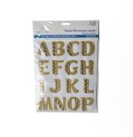 1.99 GOLD GLITTER RHINESTONE LETTERS 39 COUNT