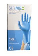 3.99 SKYMED NITRILE POWDER FREE 100 COUNT GLOVES