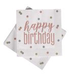 1.99 PINK HAPPY BIRTHDAY NAPKINS 16 COUNT
