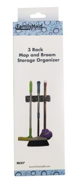 4.99 3 RACK MOP AND BROOM STORAGE ORGANIZER 