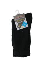 9-11 DIABETIC CREW  BLACK SOCKS  