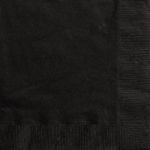 BLACK LUNCHEON NAPKINS  
