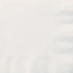 WHITE LUNCHEON NAPKINS  
