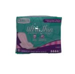 1.99 ULTRA THIN OVER NIGHT PADS WITH WINGS 8 COUNT  