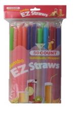 EZ STRAWS 50 COUNT JUMBO SIZE  
