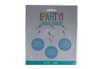 1.99 BLUE BABY SHOWER HANGING SWIRLS 3 CT  