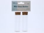 1.99 CLEAR GLASS BOTTLE WITH CORK 2 COUNT  