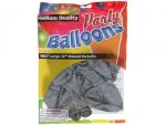 Silver 12 In Large Latex Party Balloons 5 Count  