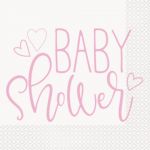1.99 PINK BABY SHOWER LUNCHEON NAPKINS 16 CT  