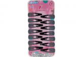 BARRETTES BLACK 14PC  