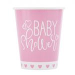 1.99 PINK BABY SHOWER CUP 9 OZ 8 CT  