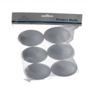 1.99 6 ct Polyfoam Balls 2.56in 6.5cm  