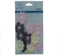 1.99 12ct Paper Flower wWhite Pearl Embellishment  