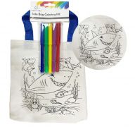 1.99 TOTE BAG SHARK COLORING KIT  