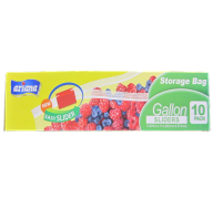 STORAGE BAG GALLON SLIDERS 10PK  
