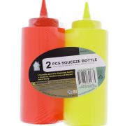 PLASTIC SQUEEZE BOTTLE 2 PACK 350 ML  