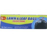 LAWN AND LEAF BAG DRAWSTRING 39 GL 5 BAGS  