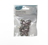 1.99 PINK BUTTEFLY FLAT BACK TRINKETS 2 COUNT 