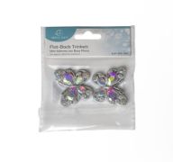 1.99 WHITE BUTTERFLY FLAT BACK TRINKETS 2 PACK 