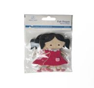 1.99 LITTLE GIRL FELT SHAPES 3 COUNT 