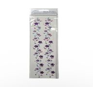 1.99 LAVENDER FLORAL STONE STICKERS 