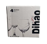 5.99 DIHAO 4 GLASS GOBLETS 