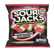 2.49 SOUR JACKS MOUTH WATERING CANDY WATERMELON SOUR WEDGES 