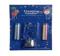 1.99 #5 FLASHING CANDLES 5 PCS 