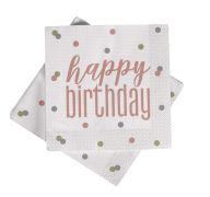 1.99 PINK HAPPY BIRTHDAY NAPKINS 16 COUNT